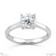 4 claw solitaire natural diamond engagement ring white gold with 9k white gold metal and cushion shape diamond