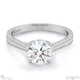 detailed engraved natural diamond engagement ring platinum with platinum metal and round shape diamond
