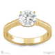 detailed engraved natural diamond engagement ring yellow gold with 18k yellow gold metal and round shape diamond