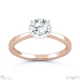 4 claw lab grown diamond engagement ring rose gold with 9k rose gold metal and round shape diamond