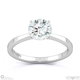 4 claw lab grown diamond engagement ring platinum with platinum metal and round shape diamond