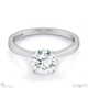 4 Claw Natural Diamond Engagement Ring White Gold