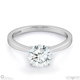 4 claw lab grown diamond engagement ring platinum with platinum metal and round shape diamond
