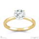 4 claw natural diamond engagement ring yellow gold with 18k yellow gold metal and round shape diamond