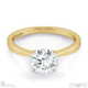 4 claw natural diamond engagement ring yellow gold with 18k yellow gold metal and round shape diamond