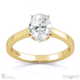 four-claw oval solitaire natural diamond engagement ring yellow gold with 9k yellow gold metal and oval shape diamond