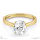 four-claw oval solitaire natural diamond engagement ring yellow gold with 9k yellow gold metal and oval shape diamond