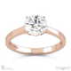 four-claw round solitaire lab grown diamond engagement ring rose gold with 9k rose gold metal and round shape diamond