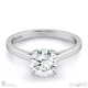 4 claw solitaire natural diamond engagement ring platinum with platinum metal and round shape diamond