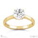 4 claw solitaire natural diamond engagement ring yellow gold with 9k yellow gold metal and round shape diamond