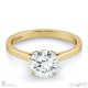 4 claw solitaire natural diamond engagement ring yellow gold with 9k yellow gold metal and round shape diamond