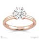six claw solitaire lab grown diamond engagement ring rose gold with 18k rose gold metal and round shape diamond