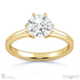 six claw solitaire natural diamond engagement ring yellow gold with 9k yellow gold metal and round shape diamond