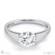 solitaire tension natural diamond engagement ring platinum with platinum metal and round shape diamond