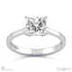 four-claw princess solitaire natural diamond engagement ring white gold with 9k white gold metal and princess shape diamond