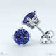Tanzanite Antique White Gold Earrings