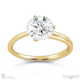 three claw solitaire twisted grooved lab grown diamond engagement ring yellow gold with 9k yellow gold metal and round shape diamond
