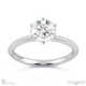 classic traditional 6 claw solitaire natural diamond engagement ring white gold with 18k white gold metal and round shape diamond