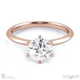round cut 4 claw lab grown diamond engagement ring rose gold with 9k rose gold metal and round shape diamond