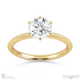 round cut 4 claw lab grown diamond engagement ring yellow gold with 9k yellow gold metal and round shape diamond