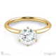 round cut 4 claw lab grown diamond engagement ring yellow gold with 9k yellow gold metal and round shape diamond