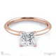 princess cut 4 claw lab grown diamond engagement ring rose gold with 9k rose gold metal and princess shape diamond