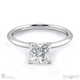 princess cut 4 claw natural diamond engagement ring platinum with platinum metal and princess shape diamond