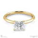 princess cut 4 claw lab grown diamond engagement ring yellow gold with 9k yellow gold metal and princess shape diamond