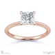 princess cut 4 claw lab grown diamond engagement ring rose gold with 9k rose gold metal and princess shape diamond