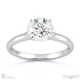 4 claw natural diamond engagement ring white gold with 9k white gold metal and round shape diamond