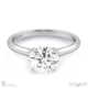 4 claw natural diamond engagement ring white gold with 9k white gold metal and round shape diamond