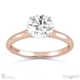 4 claw lab grown diamond engagement ring rose gold with 9k rose gold metal and round shape diamond