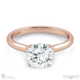 4 claw lab grown diamond engagement ring rose gold with 9k rose gold metal and round shape diamond