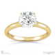 4 claw lab grown diamond engagement ring yellow gold with 9k yellow gold metal and round shape diamond