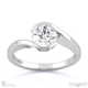 round twist lab grown diamond engagement ring white gold with 18k white gold metal and round shape diamond