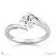 twist solitaire tension natural diamond engagement ring white gold with 9k white gold metal and round shape diamond