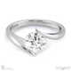 twist solitaire tension natural diamond engagement ring white gold with 9k white gold metal and round shape diamond