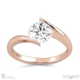 twist solitaire tension lab grown diamond engagement ring rose gold with 18k rose gold metal and round shape diamond