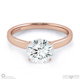 4 claw round cut solitare lab grown diamond engagement ring rose gold with 18k rose gold metal and round shape diamond