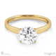 four claw round solitaire lab grown diamond engagement ring yellow gold with 9k yellow gold metal and round shape diamond