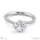 four 4 claw twist micro setting natural diamond engagement ring platinum with platinum metal and round shape diamond