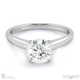 four claw raised solitaire natural diamond engagement ring white gold with 9k white gold metal and round shape diamond