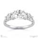 five natural diamond engagement ring white gold with 9k white gold metal and round shape diamond