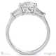 baguette princess trilogy natural diamond engagement ring white gold with 9k white gold metal and princess shape diamond