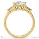 baguette princess trilogy natural diamond engagement ring yellow gold with 18k yellow gold metal and princess shape diamond