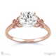 butterfly lab grown diamond engagement ring rose gold with 18k rose gold metal and round shape diamond