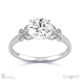 butterfly natural diamond engagement ring white gold with 9k white gold metal and round shape diamond
