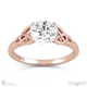 celtic infinity lab grown diamond engagement ring rose gold with 9k rose gold metal and round shape diamond