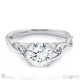 round 4 claw ornate celtic natural diamond engagement ring white gold with 9k white gold metal and round shape diamond