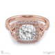 cushion leaf halo ring rose gold with 9k rose gold metal and cushion shape diamond